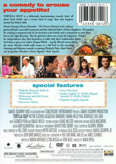 Tortilla Soup DVD movie collectible [Barcode 043396081208] - Main Image 2