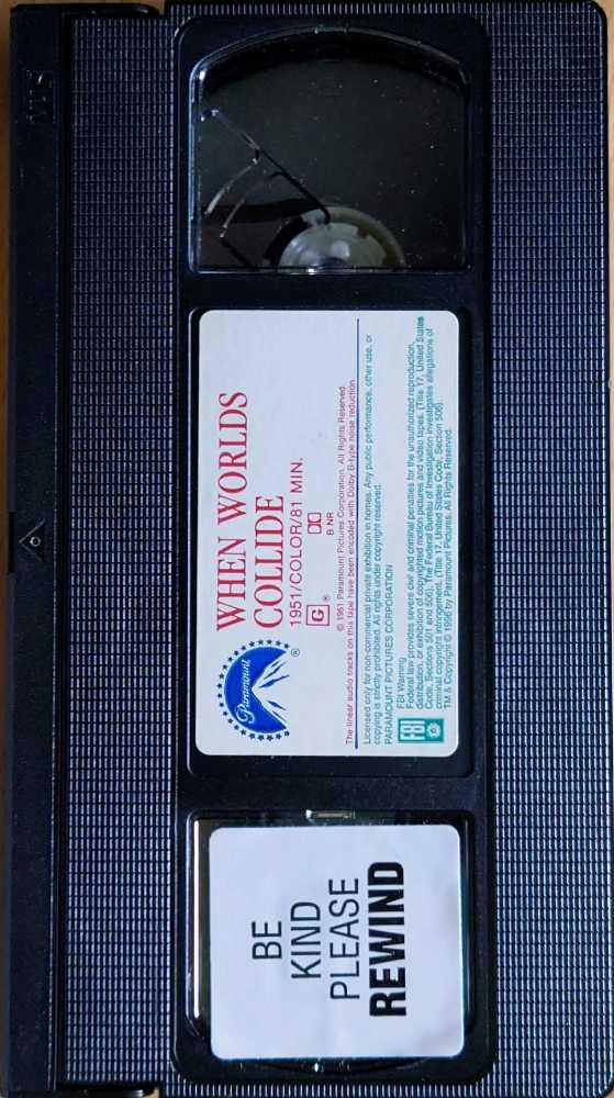 When Worlds Collide VHS movie collectible [Barcode 097360510638] - Main Image 3
