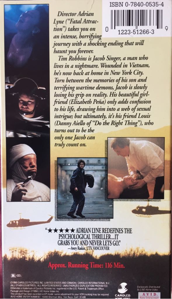 Jacobs Ladder VHS movie collectible - Main Image 2