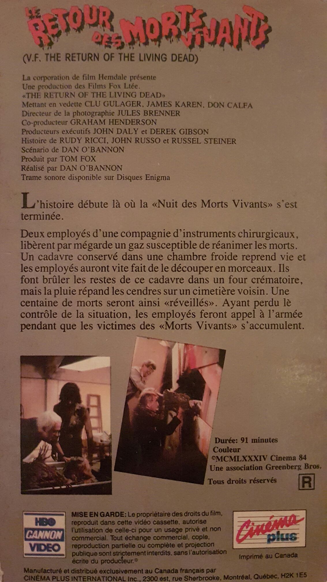 Return of the Living Dead, The DVD movie collectible [Barcode 9338683005083] - Main Image 2