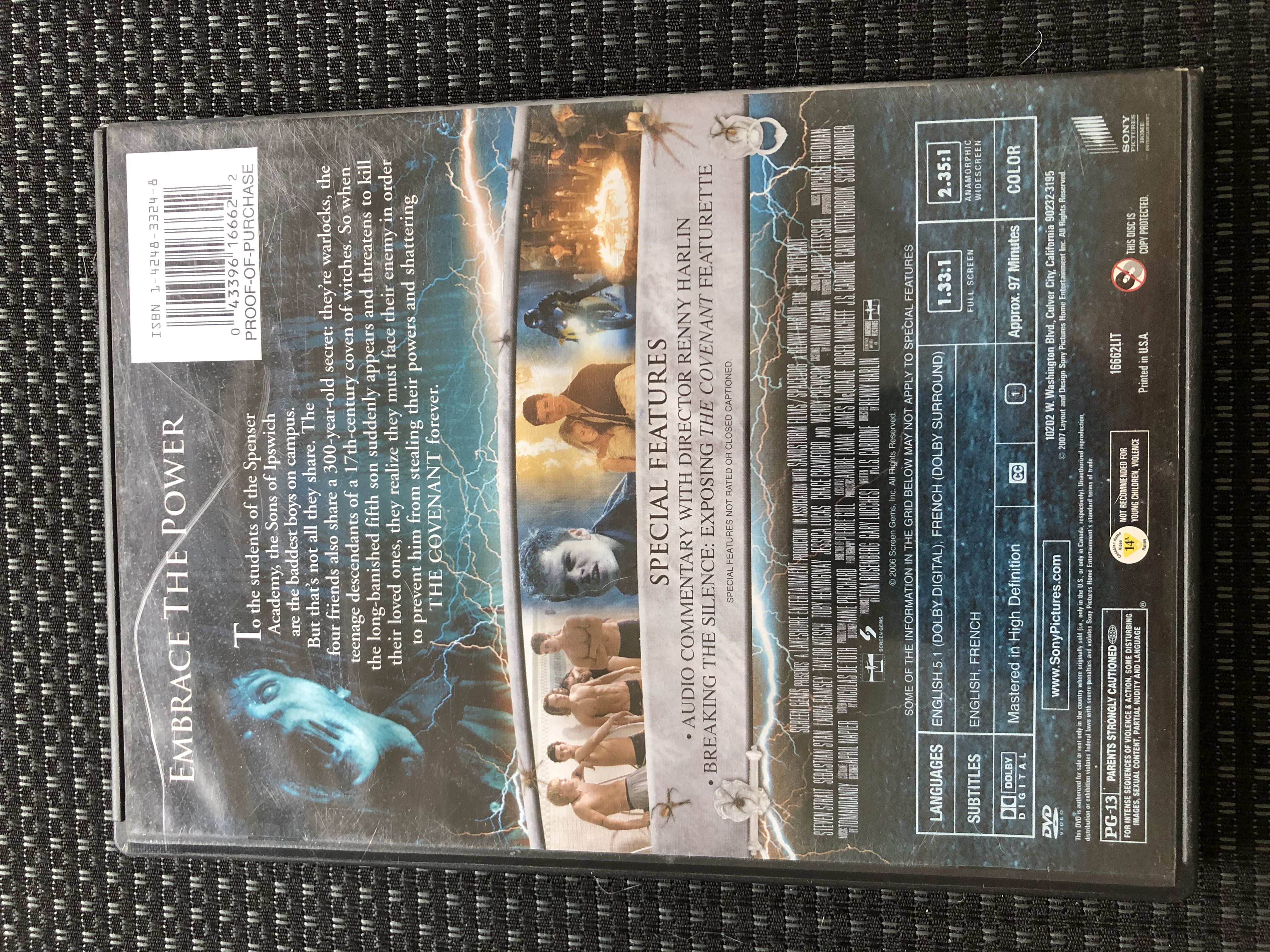 The Covenant DVD movie collectible [Barcode 043396166622] - Main Image 3