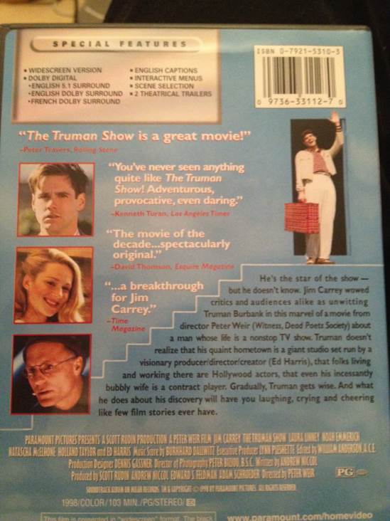 Truman Show DVD movie collectible [Barcode 7081464311270] - Main Image 2
