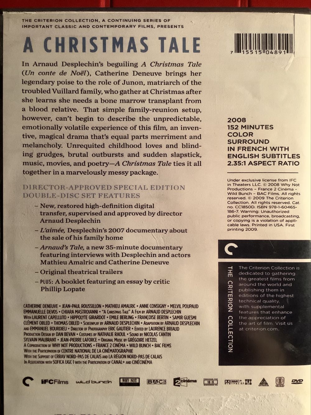 A Christmas Tale DVD movie collectible [Barcode 715515048910] - Main Image 2