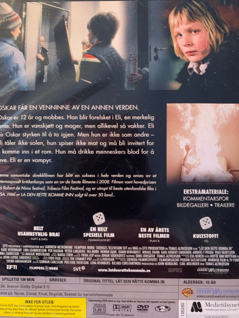 Låt Den Rätte Komma In DVD movie collectible [Barcode 7071400036169] - Main Image 2