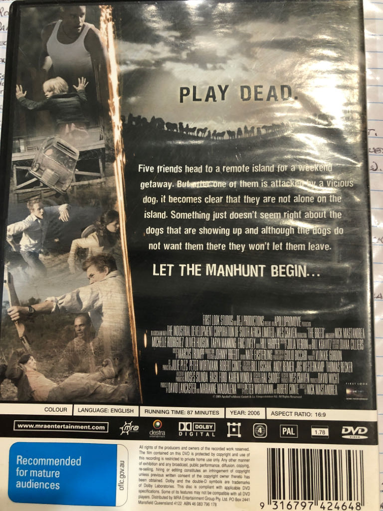 The Breed DVD movie collectible [Barcode 9316797424648] - Main Image 2