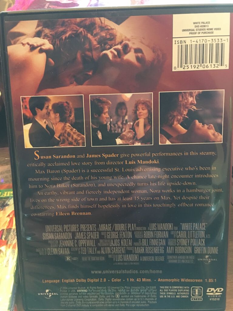 SUSAN SARANDON(1990)White Palace(OKRU) 16mm movie collectible [Barcode 025192061325] - Main Image 2