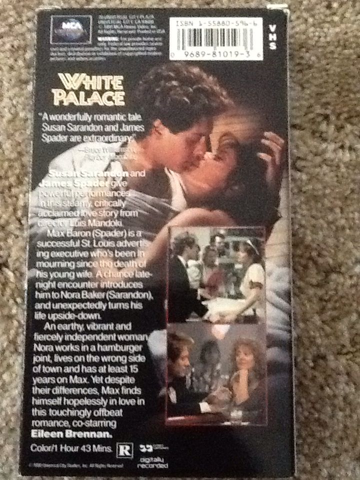 White Palace VHS movie collectible [Barcode 096898101936] - Main Image 2