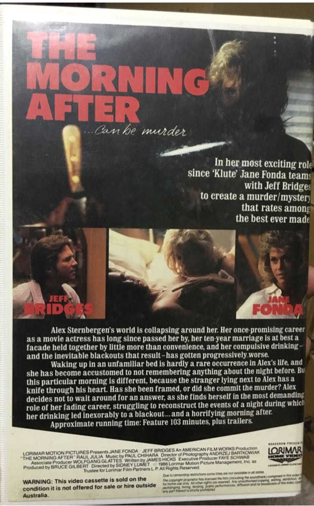 The Morning After VHS movie collectible - Main Image 2