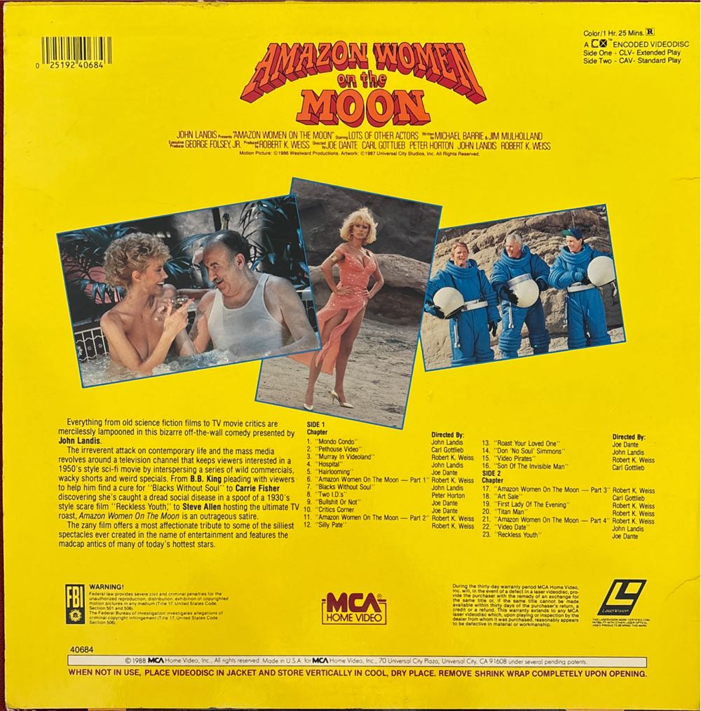 Amazon Women on the Moon Laser Disc movie collectible [Barcode 025192406843] - Main Image 2