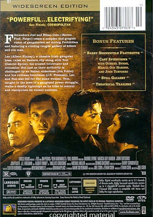 Millers Crossing DVD movie collectible [Barcode 9321337033303] - Main Image 2
