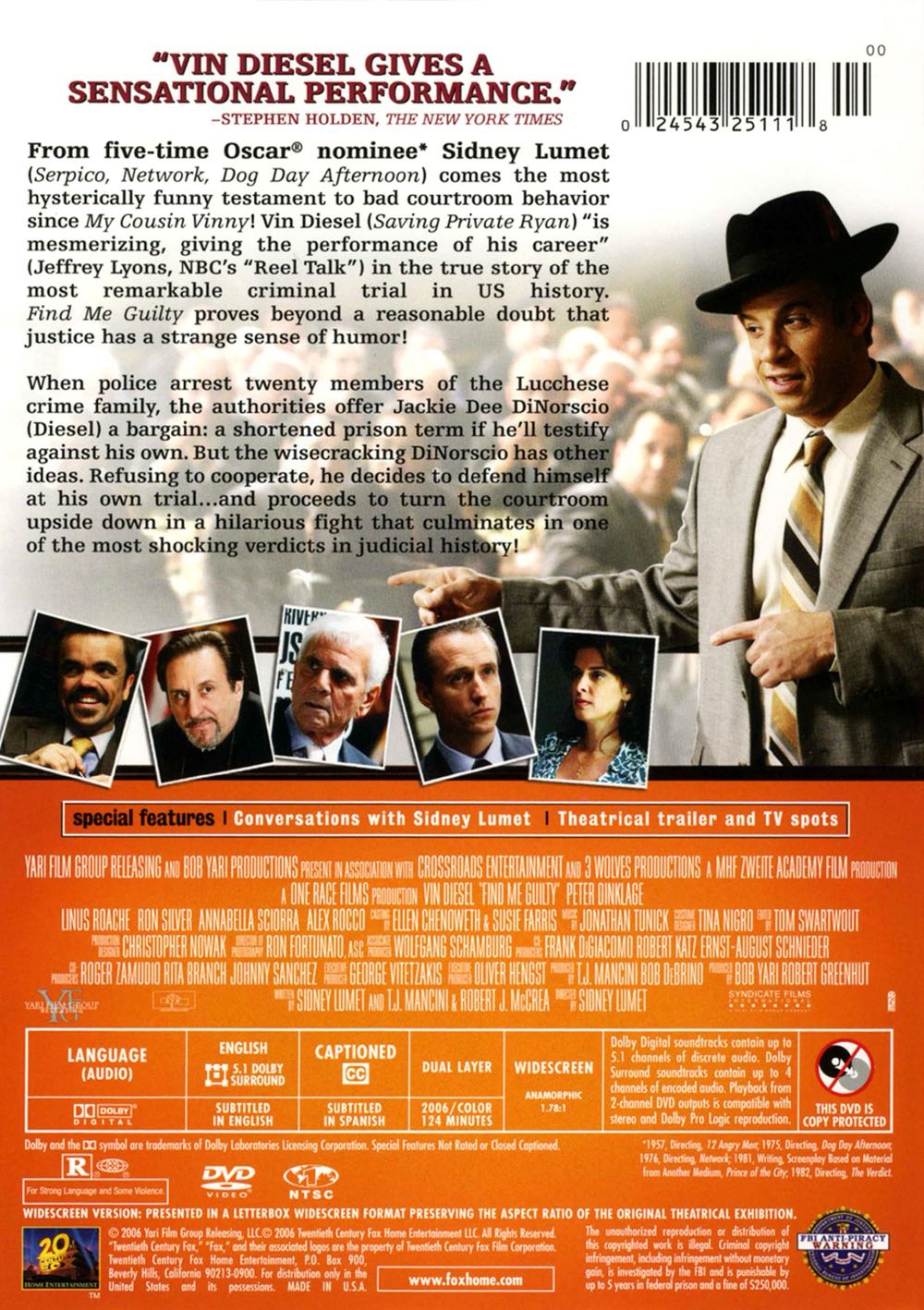 Find Me Guilty Digital Copy movie collectible [Barcode 024543251118] - Main Image 2