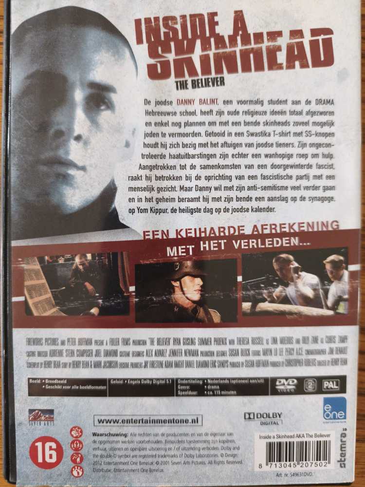 Inside A Skinhead (The Believer) DVD movie collectible [Barcode 8713045207502] - Main Image 2