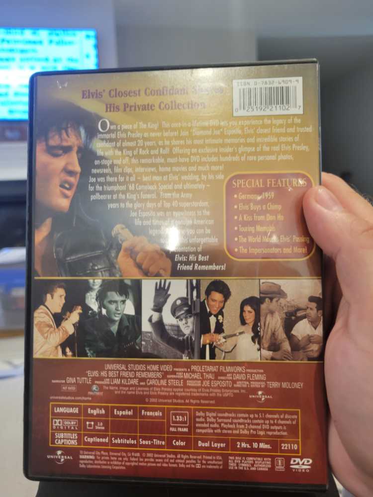 Elvis: His Best Friend Remembers DVD movie collectible [Barcode 025192211027] - Main Image 2
