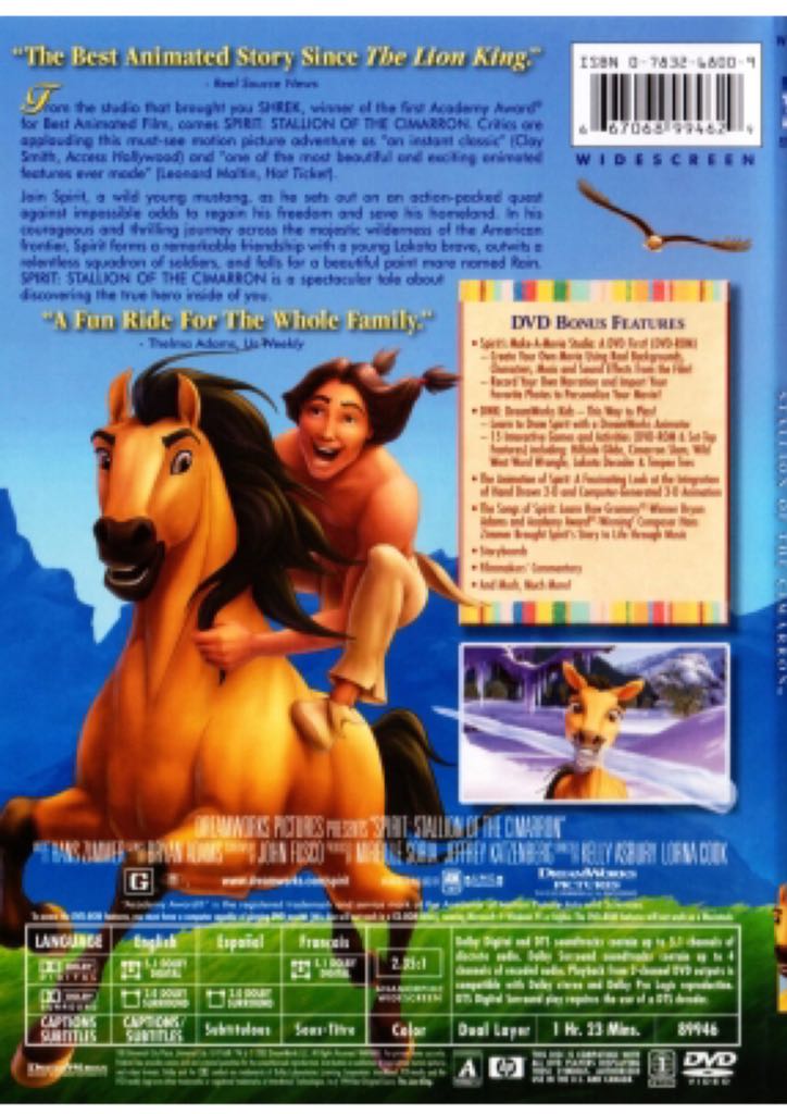 Spirit: Stallion of the Cimarron DVD movie collectible [Barcode 661062836688] - Main Image 2