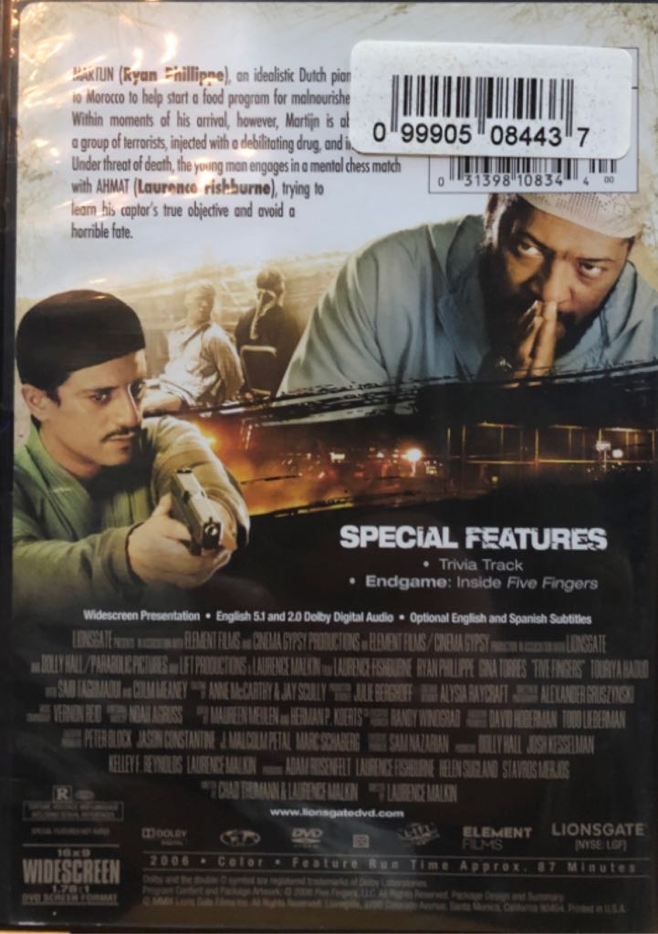 Five Fingers DVD movie collectible [Barcode 031398108344] - Main Image 2