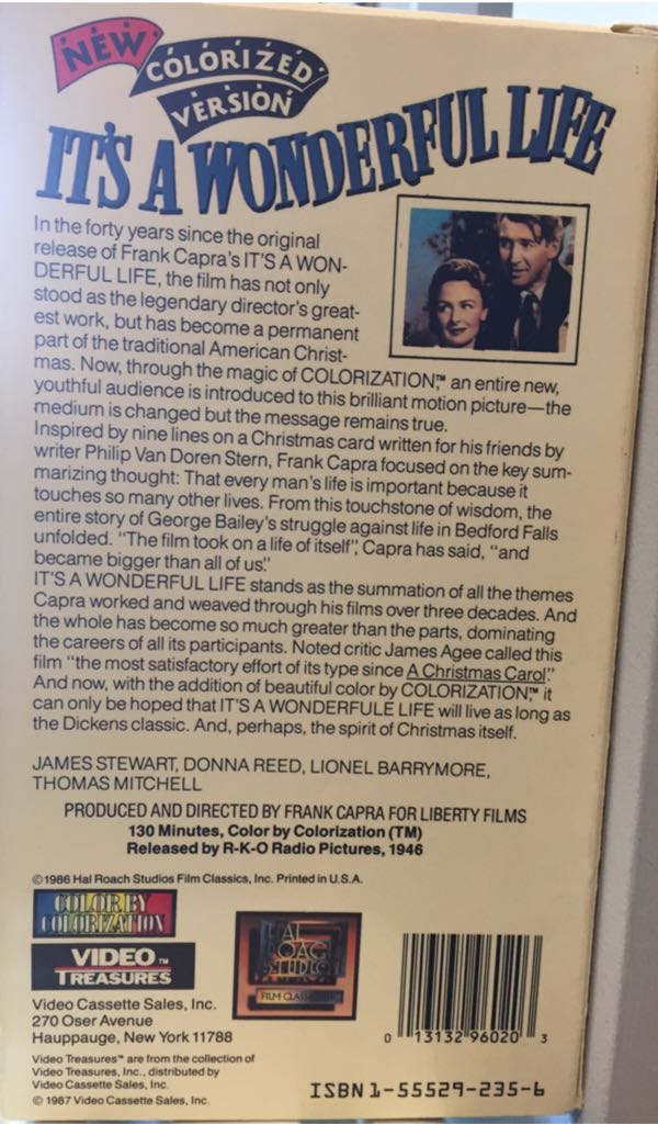 It’s a Wonderful Life VHS movie collectible [Barcode 013132960203] - Main Image 2