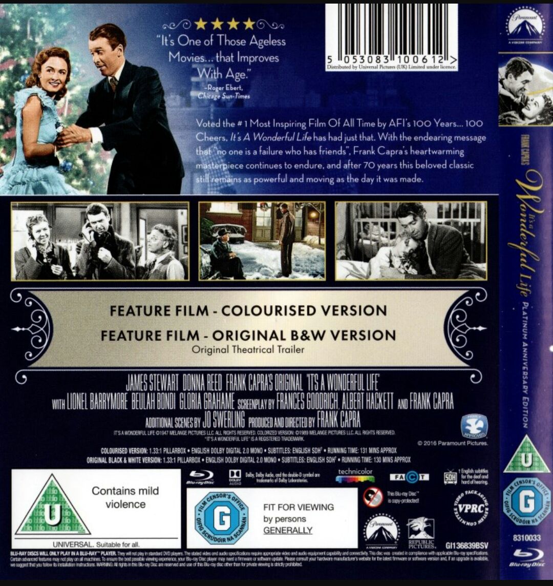 It’s a Wonderful Life Blu-ray movie collectible - Main Image 2