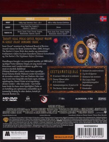 Corpse Bride DVD movie collectible [Barcode 5388223000324] - Main Image 2