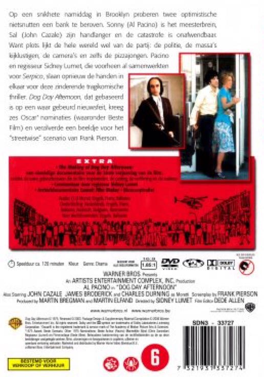 Dog Day Afternoon DVD movie collectible [Barcode 5051888055731] - Main Image 2