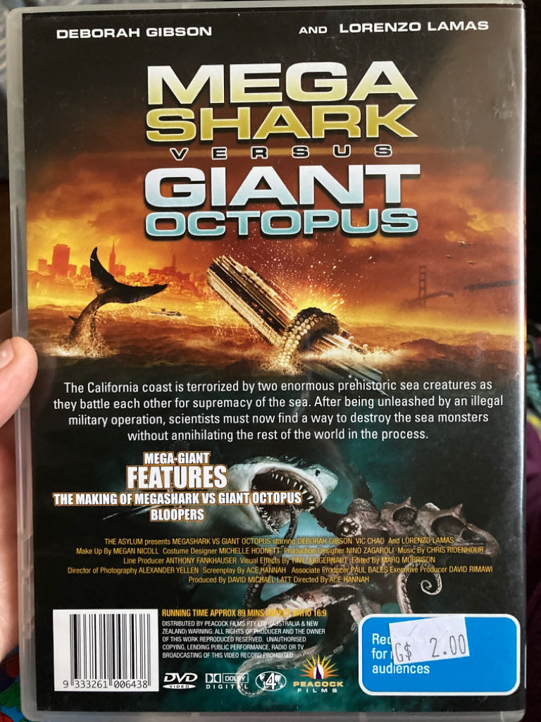 Mega Shark Vs. Giant Octopus DVD movie collectible [Barcode 9333261006438] - Main Image 2