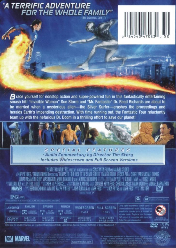 Fantastic 4: Rise of the Silver Surfer DVD movie collectible - Main Image 2
