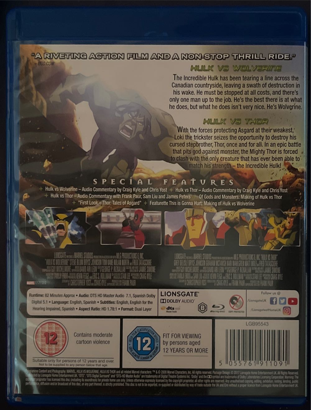 HULK VS Blu-ray movie collectible [Barcode 5055761911091] - Main Image 2