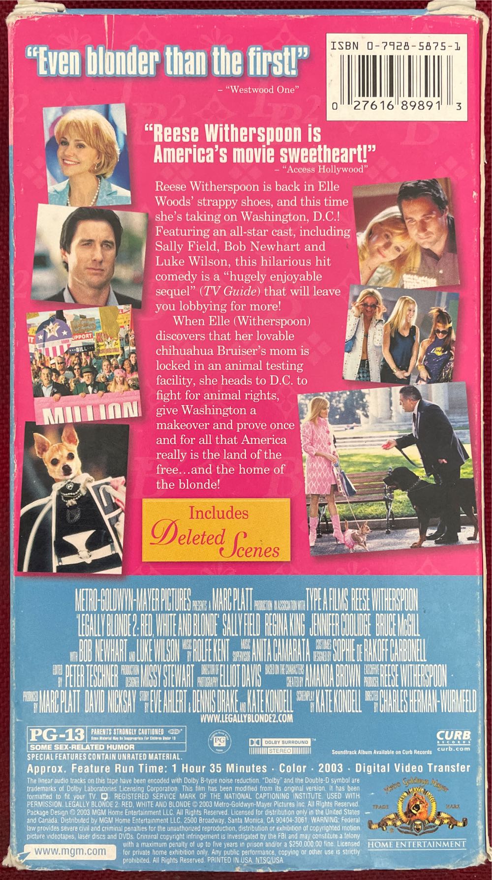 Legally Blonde 2: Red, White, and Blonde VHS movie collectible [Barcode 027616898913] - Main Image 2