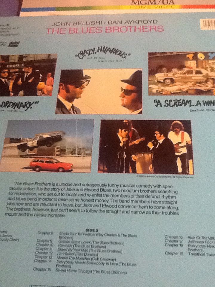 The Blues Brothers Laser Disc movie collectible [Barcode 025192160202] - Main Image 2
