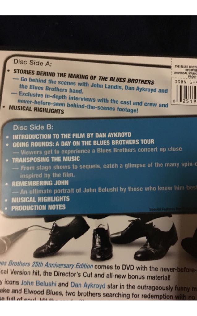 The Blues Brothers DVD movie collectible [Barcode 025192674426] - Main Image 2