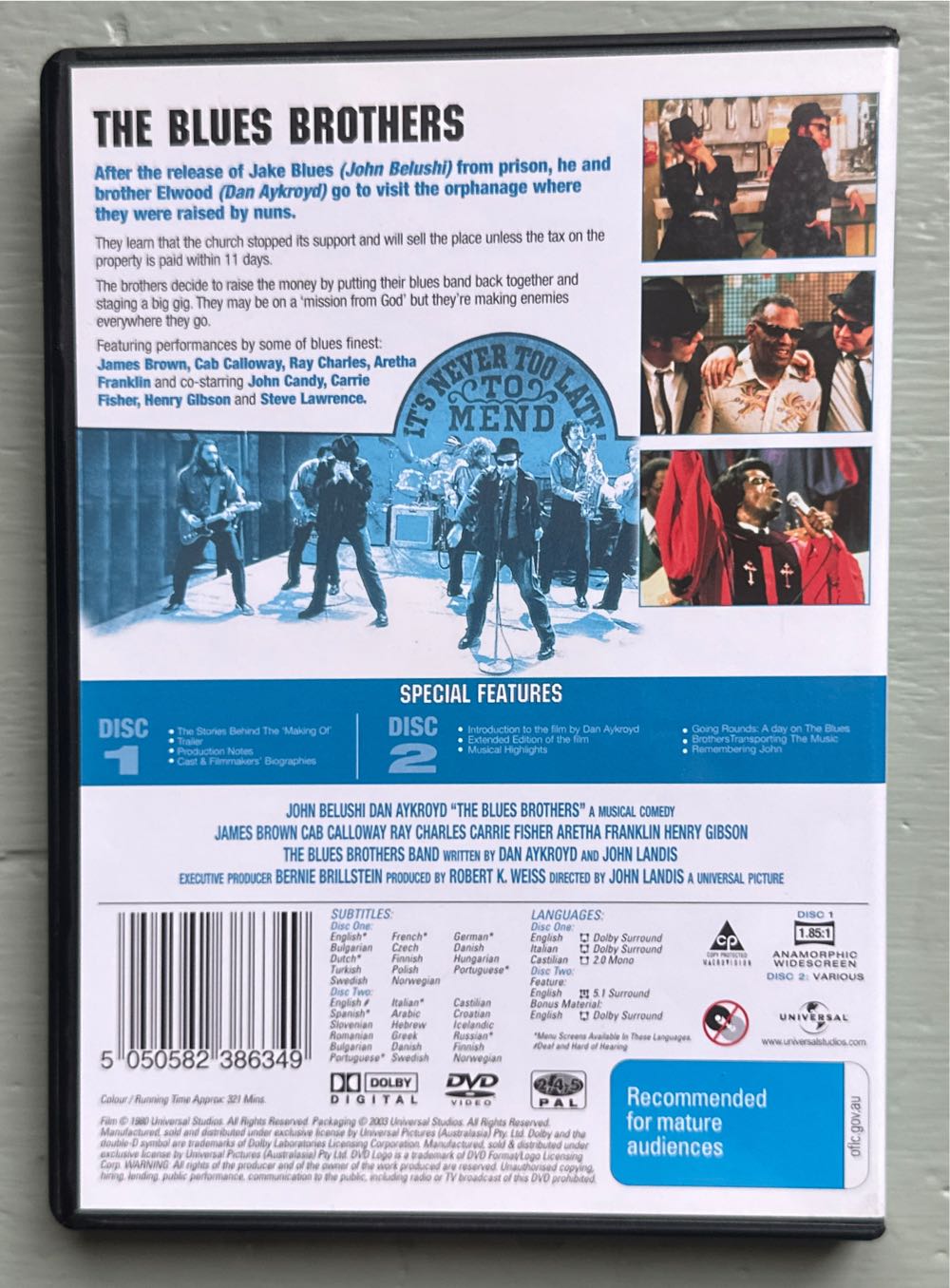 The Blues Brothers DVD movie collectible [Barcode 5050582386349] - Main Image 2