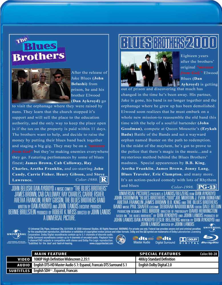 Dan Aykroyd The Blues Brothers DVD movie collectible [Barcode 5050582855296] - Main Image 2