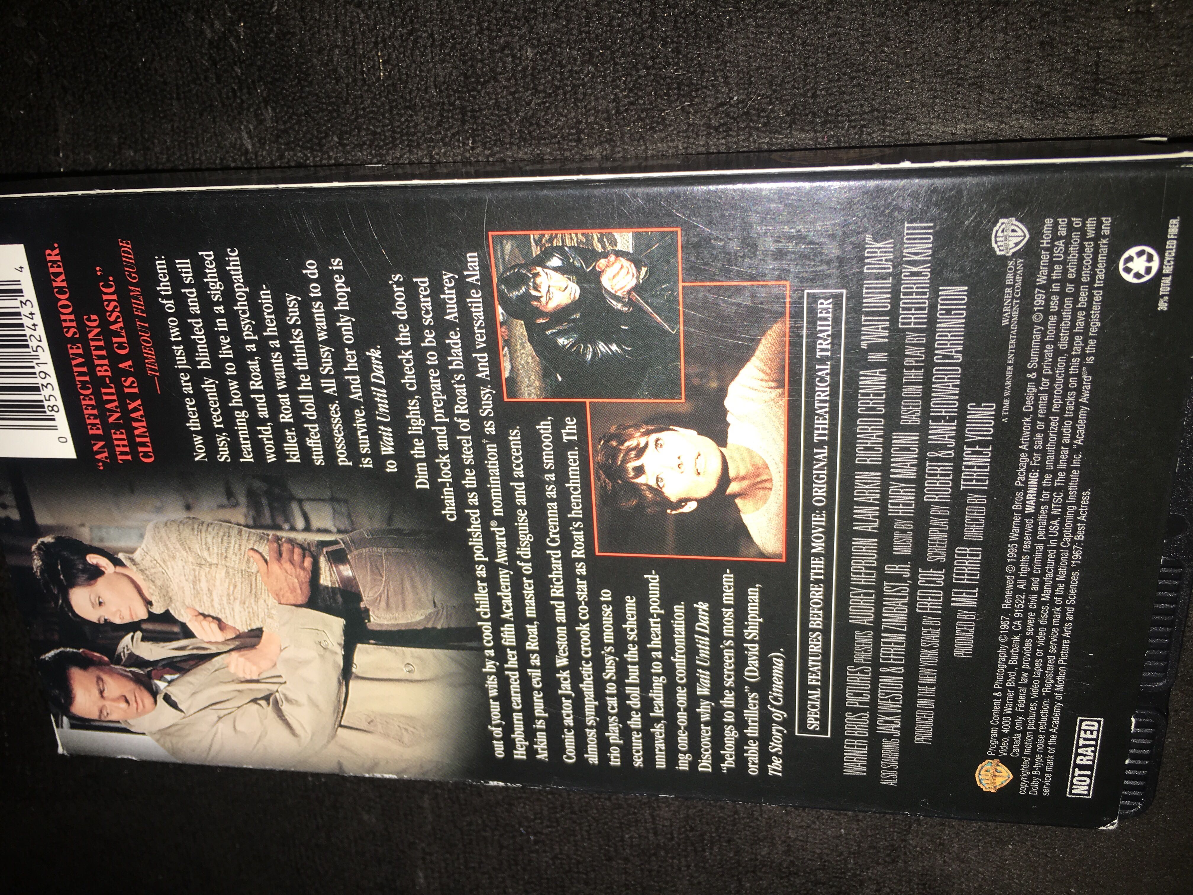 Wait Until Dark VHS movie collectible [Barcode 085391524434] - Main Image 2