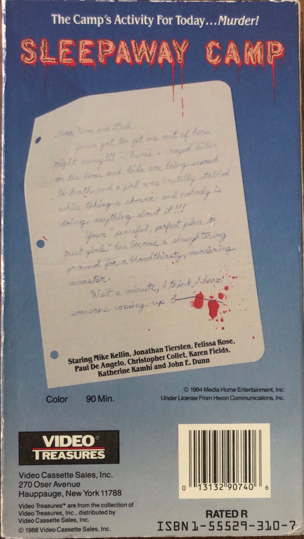 Sleepaway Camp VHS movie collectible [Barcode 013131120134] - Main Image 2