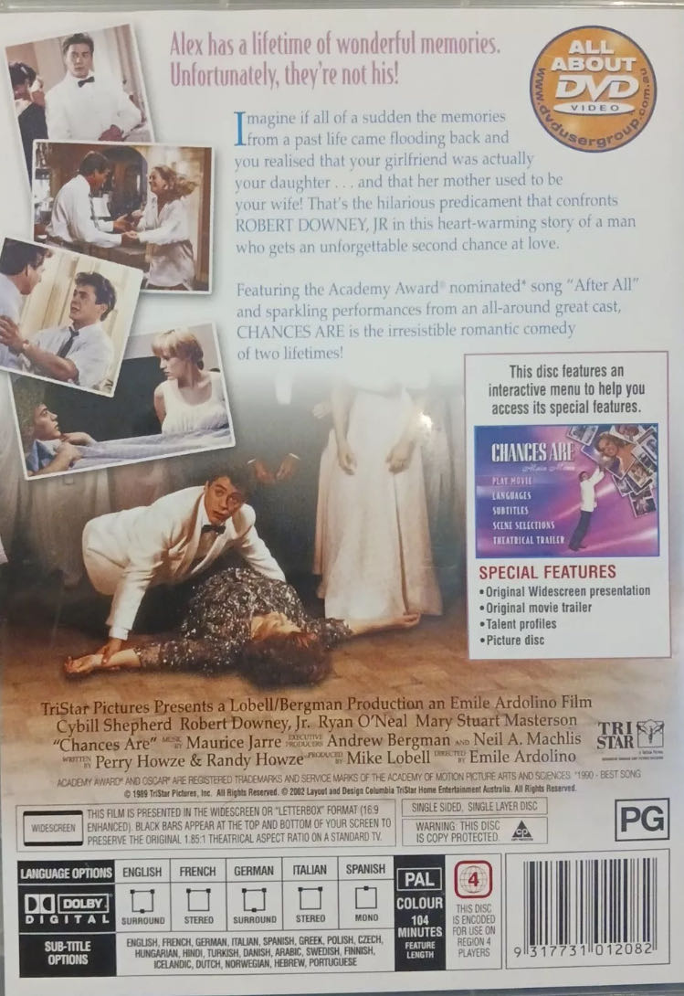 Chances Are DVD movie collectible [Barcode 9317731012082] - Main Image 3