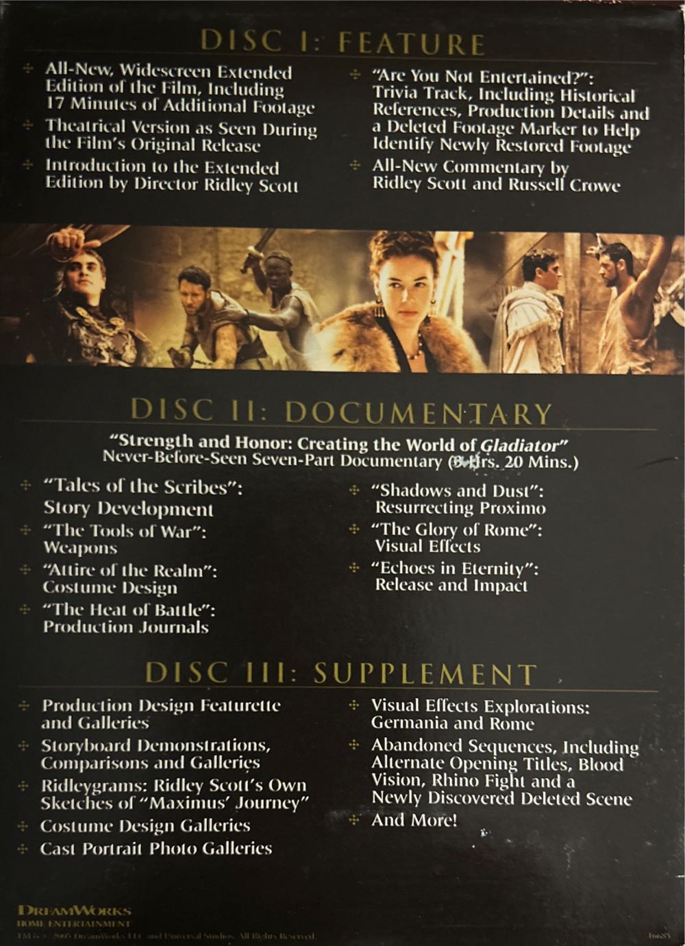 Gladiator Extended Edition DVD movie collectible [Barcode 5205969007083] - Main Image 3