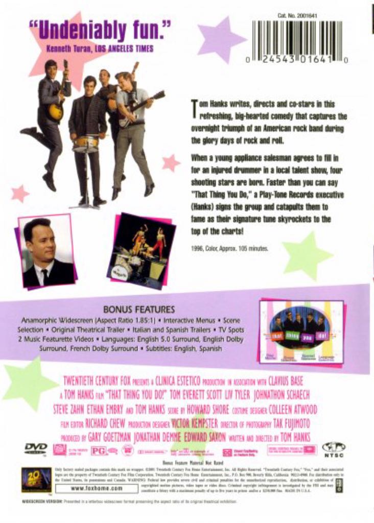 That Thing You Do Digital Copy movie collectible [Barcode 024543016410] - Main Image 2