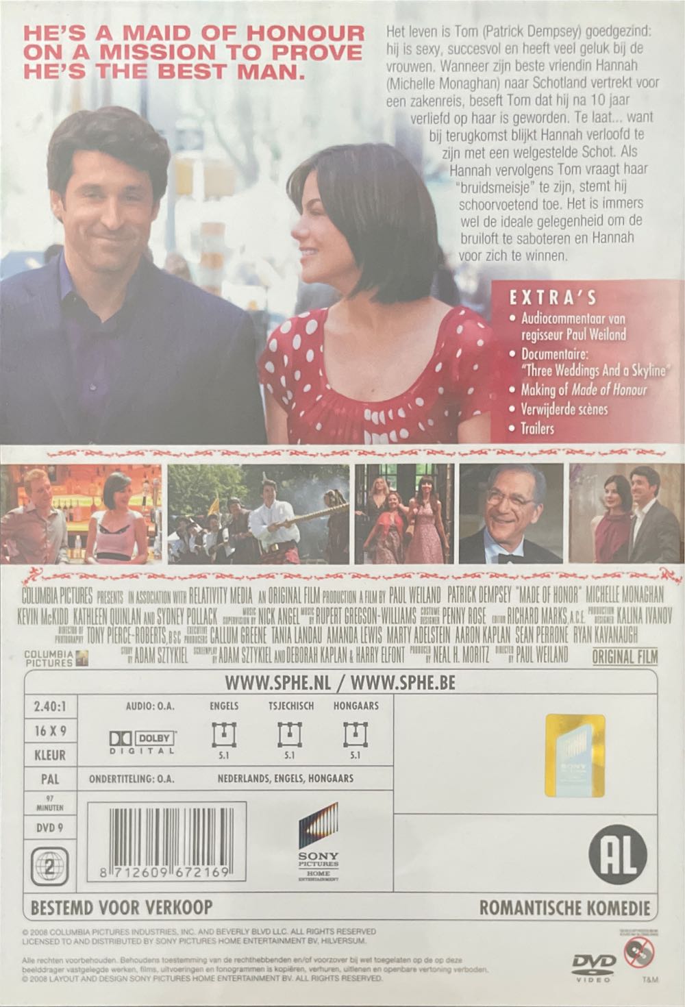 Made Of Honour DVD movie collectible [Barcode 8712609672169] - Main Image 2
