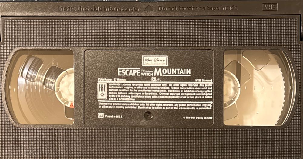 Escape to Witch Mountain VHS movie collectible [Barcode 786936411935] - Main Image 4