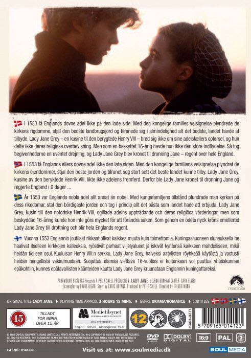 Lady Jane DVD movie collectible [Barcode 5709165014123] - Main Image 2