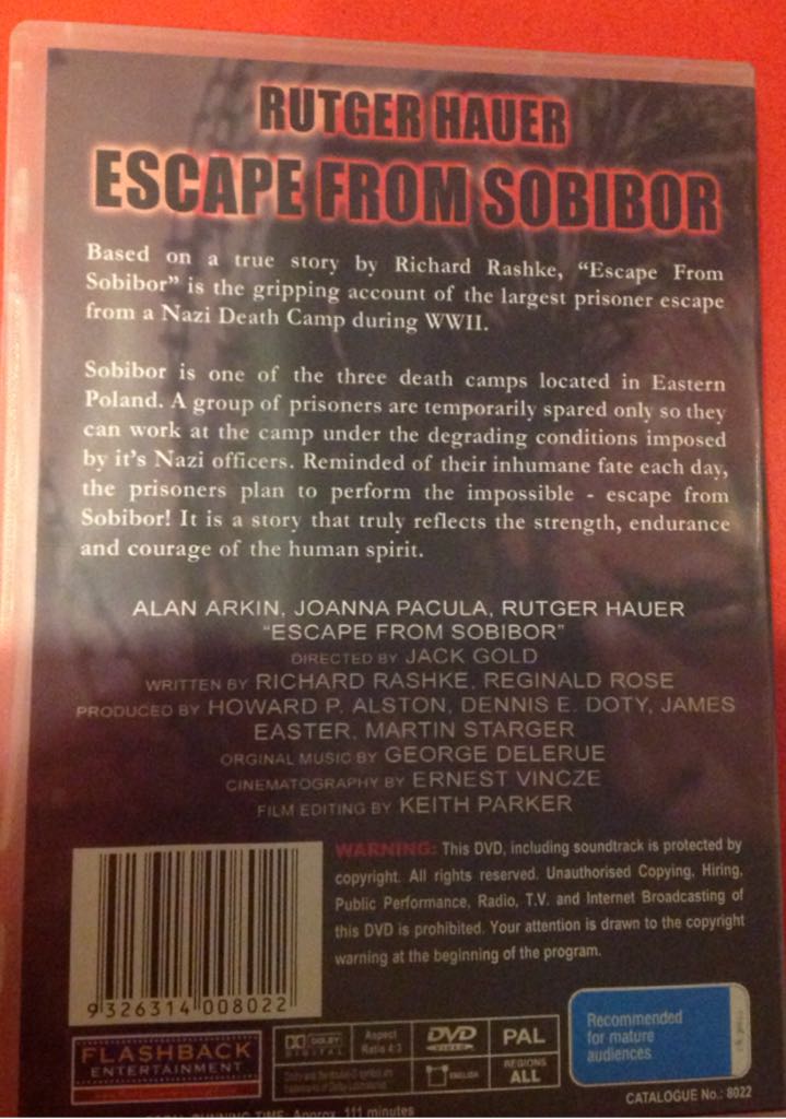 Escape from Sobibor DVD movie collectible [Barcode 779836204295] - Main Image 2
