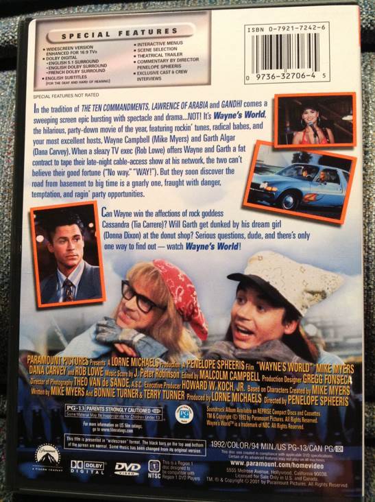 Wayne’s World DVD movie collectible [Barcode 097363270645] - Main Image 2