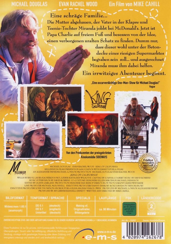King Of California DVD movie collectible [Barcode 057373178591] - Main Image 2