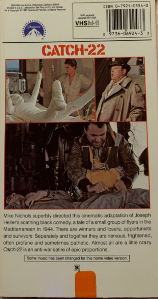 Catch-22 VHS movie collectible [Barcode 097360692433] - Main Image 2