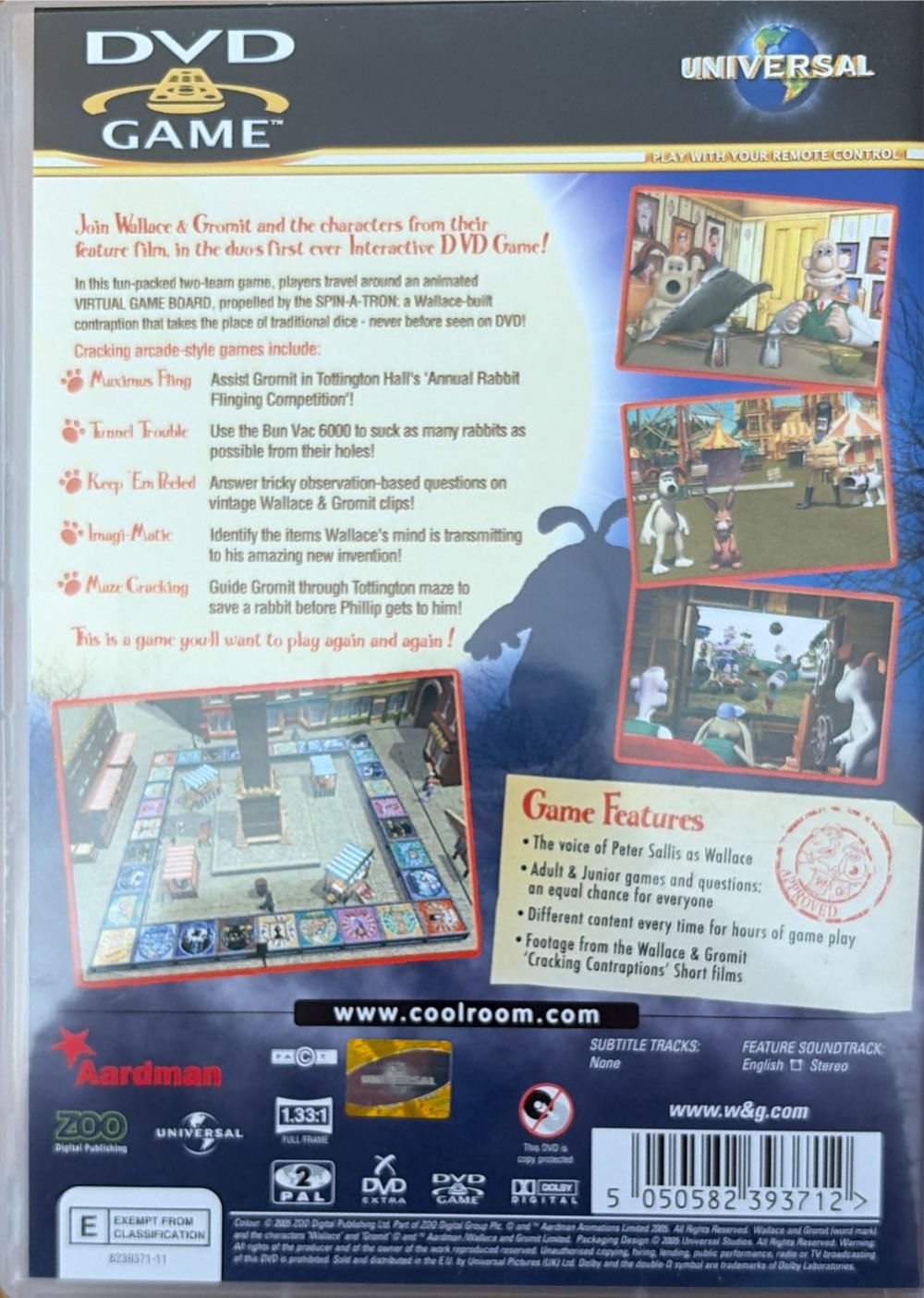 Wallace And Gromit - The Curse Of The Were-Rabbit [Game] DVD movie collectible [Barcode 5050582393712] - Main Image 2