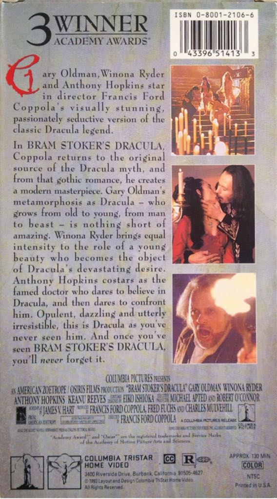 Dracula VHS movie collectible [Barcode 043396514133] - Main Image 2
