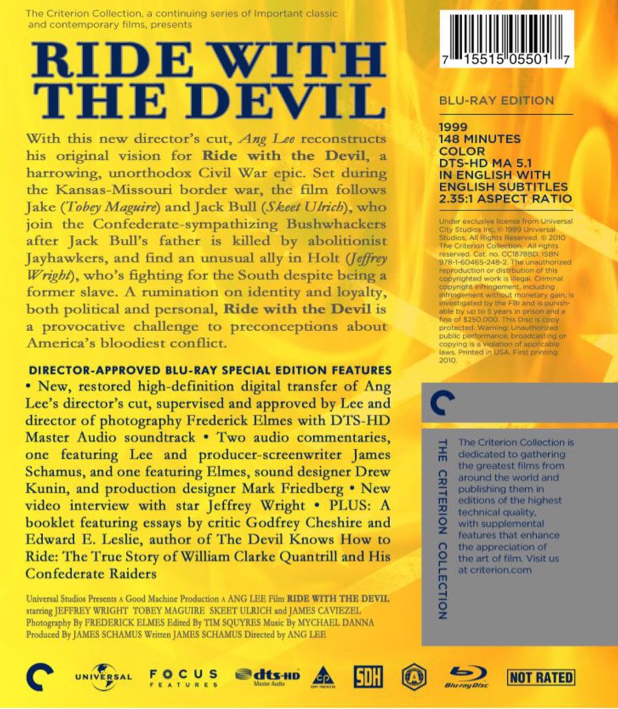 Ride With The Devil Digital Copy movie collectible [Barcode 8713045200633] - Main Image 2