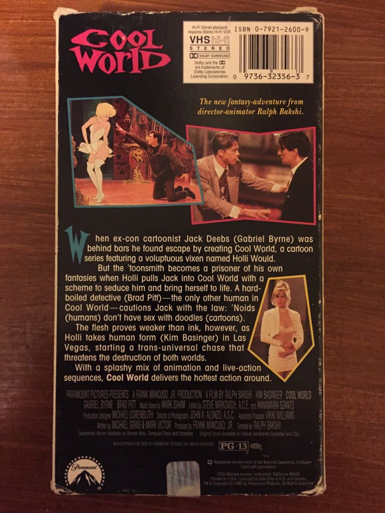 Cool World VHS movie collectible [Barcode 097363235637] - Main Image 2