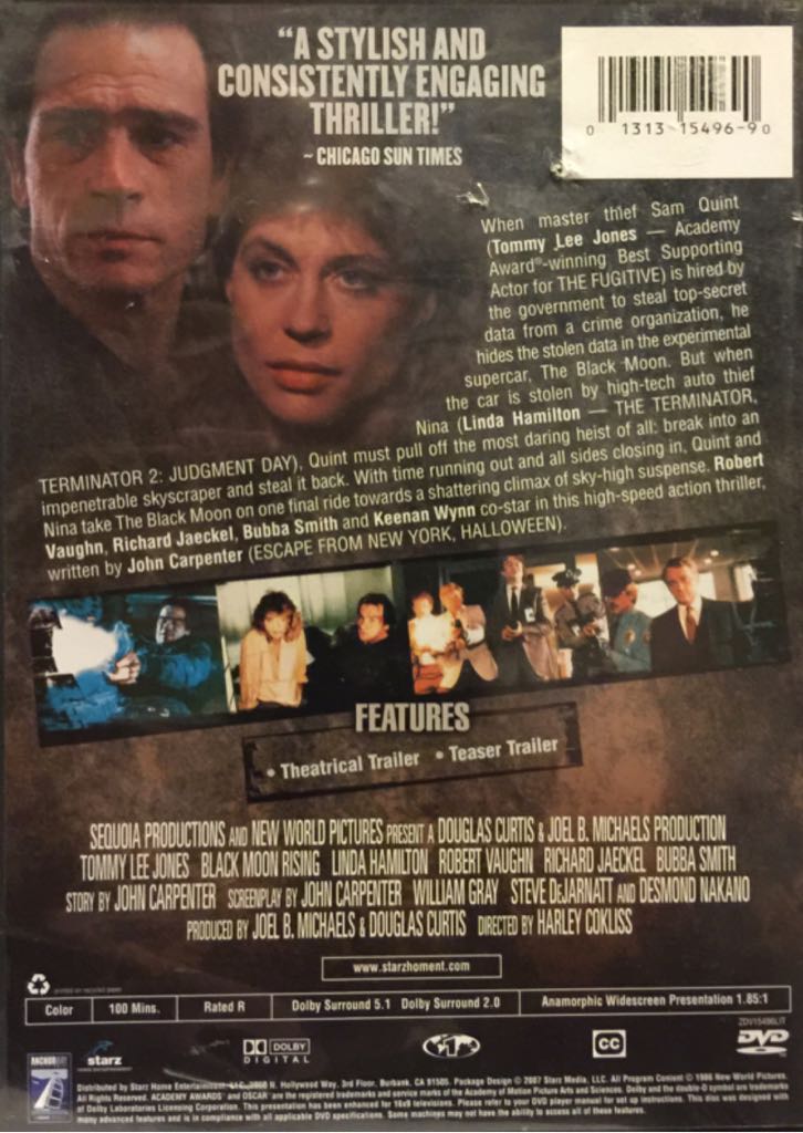 Black Moon Rising DVD movie collectible [Barcode 086200004093] - Main Image 2