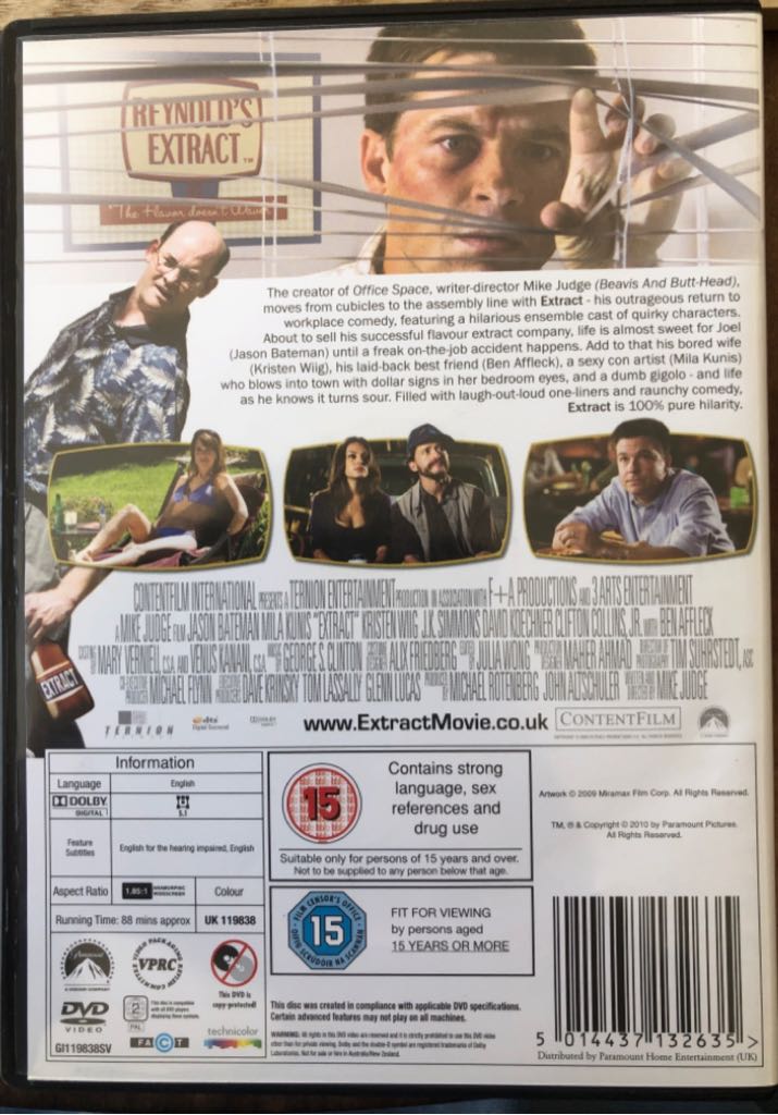 Extract DVD movie collectible [Barcode 5014437132635] - Main Image 2