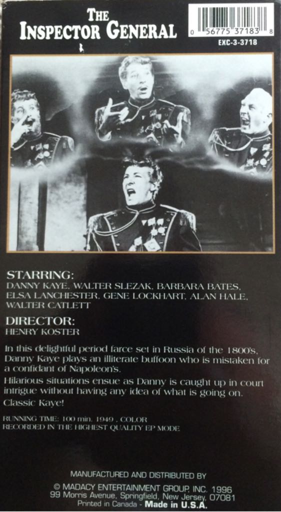 The Inspector General VHS movie collectible - Main Image 2